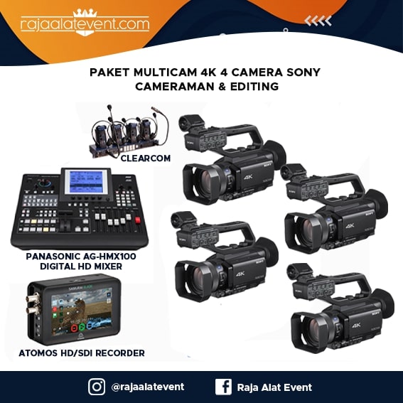 SKU56_PAKET MULTICAM 4K 4 CAM CAMERAMAN & EDITING
